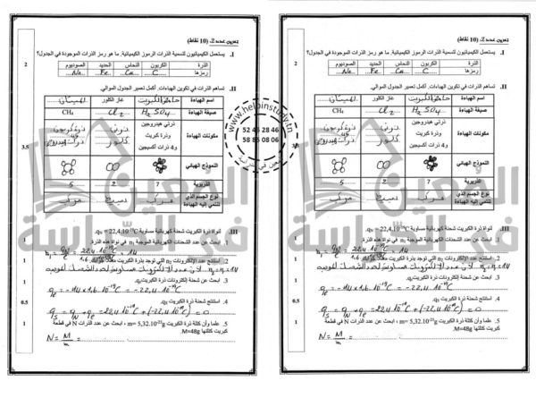 ⁦فروض مراقبة سنة 9 الثلاثي الثاني⁩ - الصورة ⁦5⁩