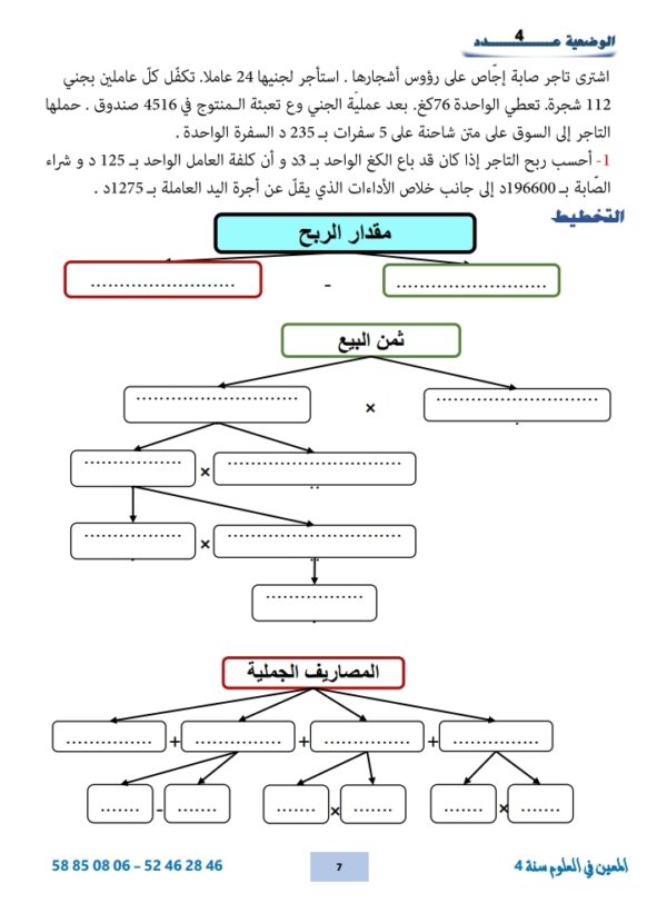 مقتطفات من كتاب "المعين في العلوم" سنة 4 الثلاثي الثالث