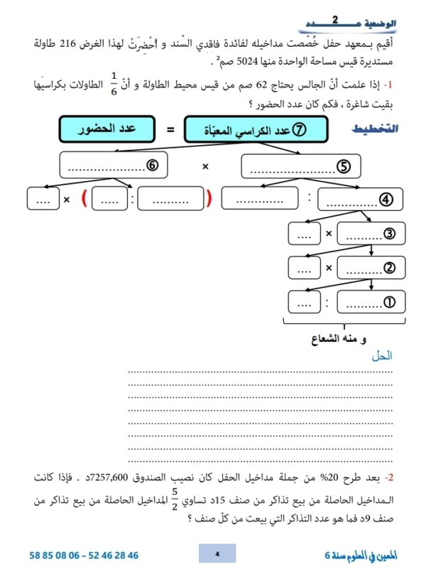 مقتطفات من كتاب "المعين في العلوم" سنة 6 الثلاثي الثالث